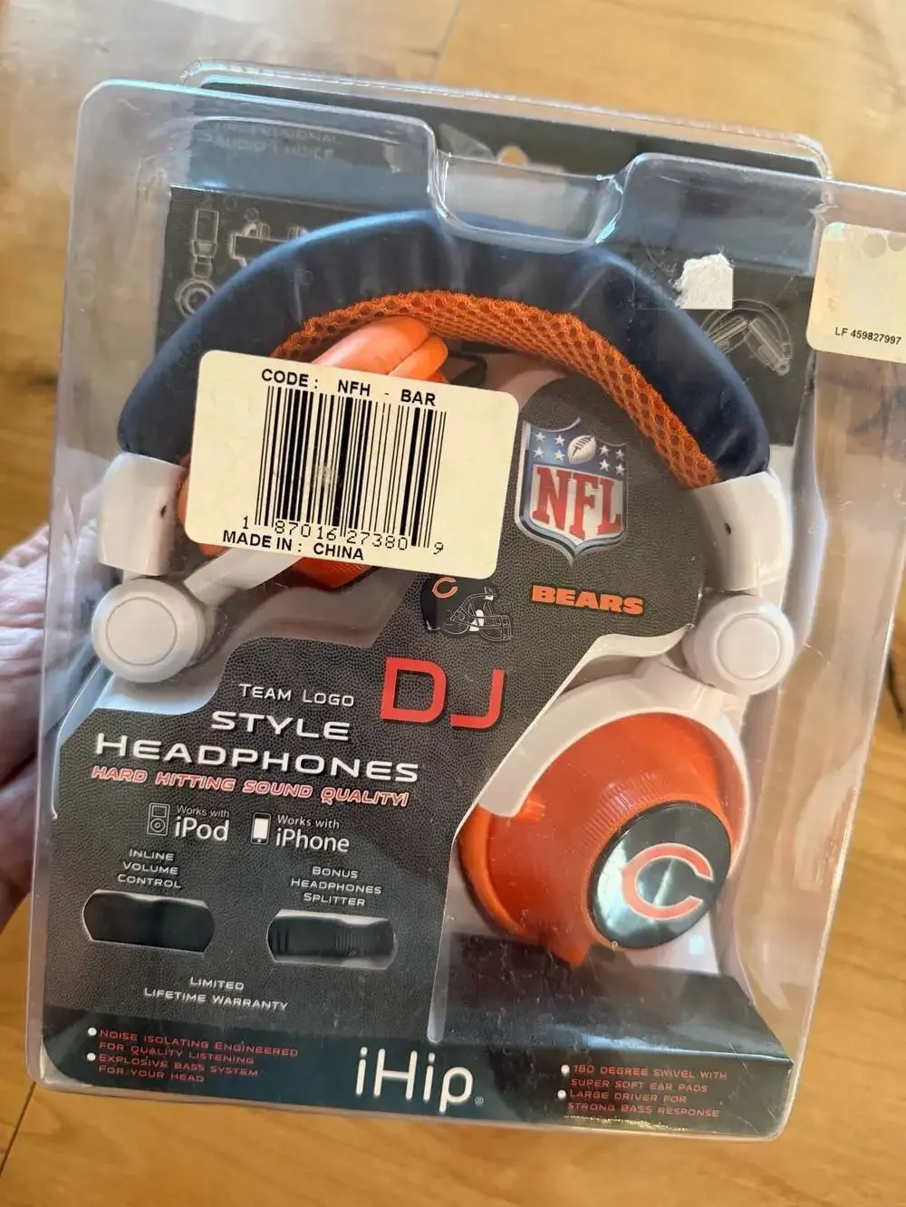 iHip Chicago Bears NFL DJ Style Headphones